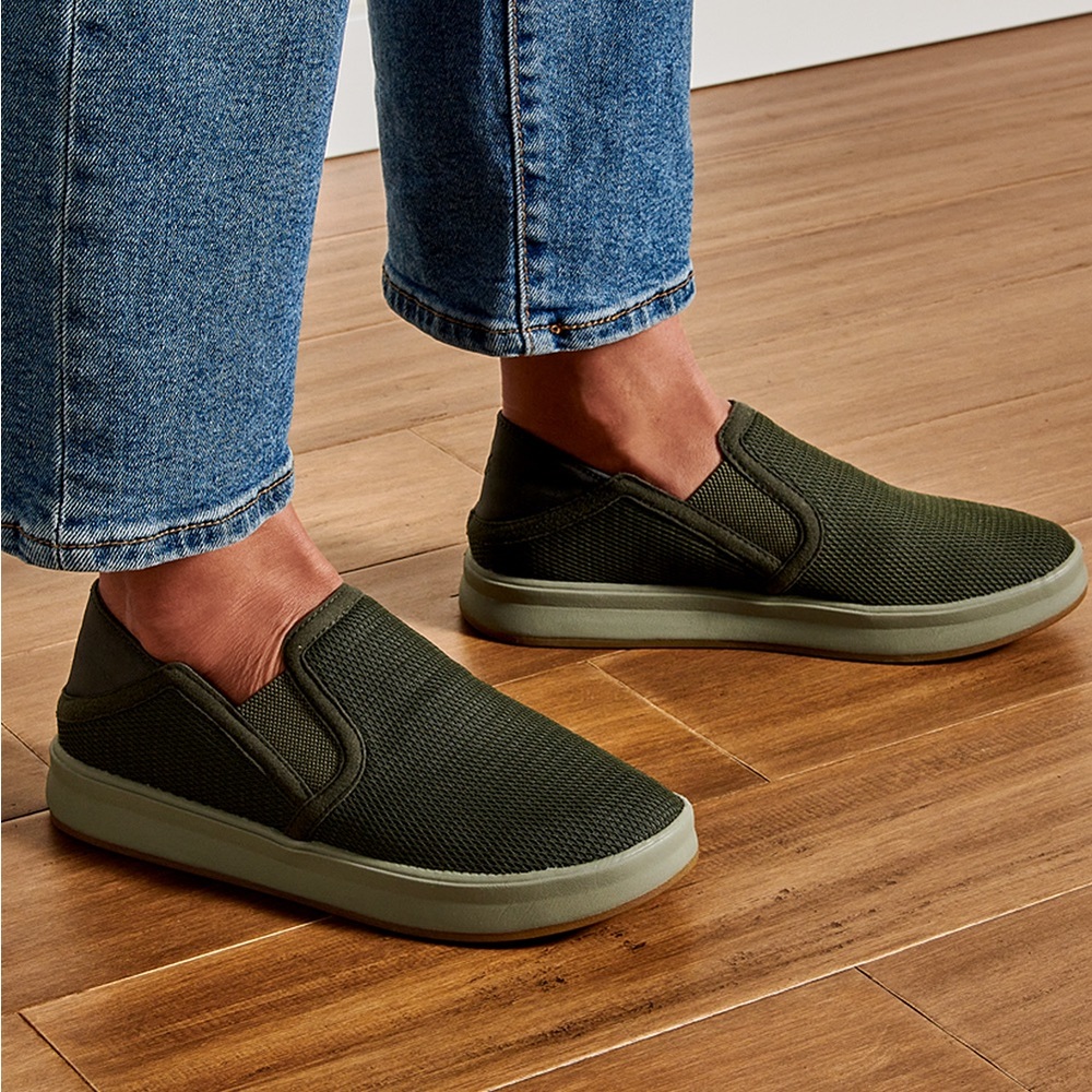 NEW!! Women’s OluKai Ki’ihele Slip On Sneakers Nori Size 9M